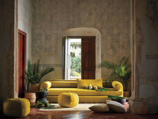 Global Vibrance, Sunbrella Sunbrella Moderne Wohnzimmer Textil Bernstein/Gold