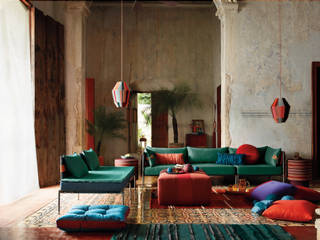 Global Vibrance, Sunbrella Sunbrella Moderne Wohnzimmer Textil Bernstein/Gold Sofas und Sessel