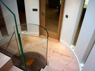 Timber & Glass Staircase, Camel Glass Camel Glass Escaleras