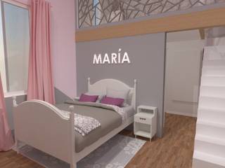 RECÁMARA INFANTIL NIÑA , Ideas Arquitectónicas Ideas Arquitectónicas Kamar tidur anak perempuan Kayu Wood effect