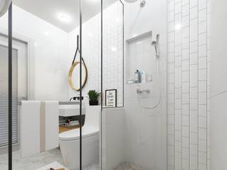 ผลงานการออก ห้องน้ำ โครงการ Ananya ที่จังหวัด สกลนครค่ะ, Bcon Interior Bcon Interior Minimalist style bathroom