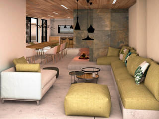Ca' Sargantana, Laura Fuster Real Laura Fuster Real Living room Concrete
