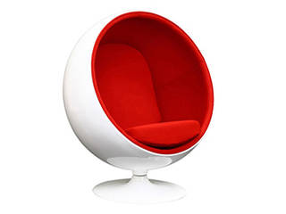 SILLÓN BALL EERO AARNIO ROJO, Eamesmuebles.es Eamesmuebles.es บ้านและที่อยู่อาศัย อลูมิเนียมและสังกะสี