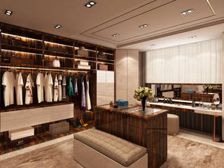 Closet - Projecto 3D para moradia no Estoril , Alpha Details Alpha Details Closets de estilo moderno