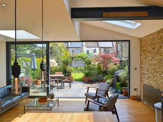 Architect designed house extension Maryland Newham E15 - View to the garden GOAStudio London residential architecture limited Modern living room