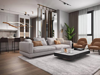 ЖК «ReForm (РеФорм)», Студия дизайна "INTSTYLE" Студия дизайна 'INTSTYLE' Living room Wood Wood effect