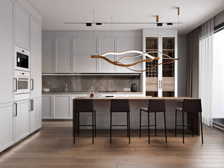 ЖК «ReForm (РеФорм)», Студия дизайна "INTSTYLE" Студия дизайна 'INTSTYLE' Built-in kitchens لکڑی Wood effect