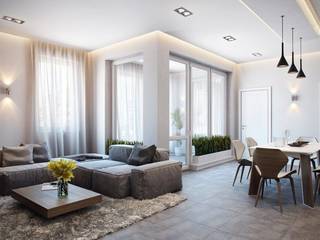 ЖК «На Дмитровском 169», Студия дизайна "INTSTYLE" Студия дизайна 'INTSTYLE' Living room لکڑی Wood effect