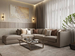 КП «Антоновка», Студия дизайна "INTSTYLE" Студия дизайна 'INTSTYLE' Classic style living room Wood Wood effect