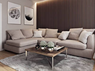 ЖК «City Park (Сити Парк)» , Студия дизайна "INTSTYLE" Студия дизайна 'INTSTYLE' Living room لکڑی Wood effect