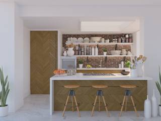 Studio Kitchen, NõodDesignContract NõodDesignContract Bếp nhỏ