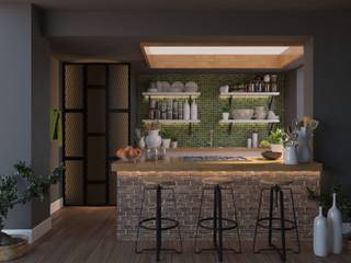 Studio Kitchen, NõodDesignContract NõodDesignContract Bếp nhỏ