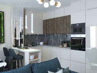 ЖК Ясный, Anastasia Yakovleva design studio Anastasia Yakovleva design studio Kitchen units Wood Wood effect