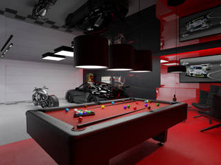 Men's Cave, MOONFIELD STUDIO MOONFIELD STUDIO Double Garage