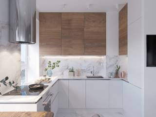 ЖК «Домашний», Студия дизайна "INTSTYLE" Студия дизайна 'INTSTYLE' Scandinavian style kitchen Wood Wood effect