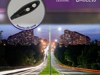 Lámparas Raqueta LED , Bacelis iluminación Bacelis iluminación 現代房屋設計點子、靈感 & 圖片 鋁箔/鋅