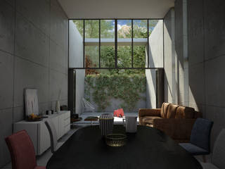 loft de concreto, Mgarquitectos Mgarquitectos Salas de estar modernas