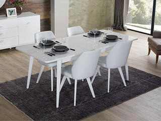 Beyaz Lake Masaların ve Sandalyelerin Kullanım Alanları, Palmiye Koçak Sandalye Masa Koltuk Mobilya Dekorasyon Palmiye Koçak Sandalye Masa Koltuk Mobilya Dekorasyon Modern dining room Wood Wood effect