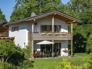 Ökologisches Holzhaus in Bad Aibling, Lebensraum Holz Lebensraum Holz Casas unifamiliares Madera Acabado en madera