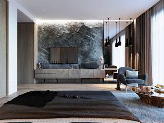 Спальня, Студия Aрхитектуры и Дизайна "Aleksey Marinin" Студия Aрхитектуры и Дизайна 'Aleksey Marinin' Eclectic style bedroom Engineered Wood Transparent