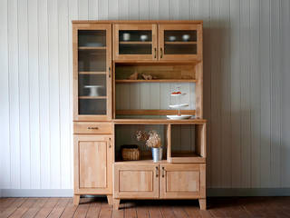 주방가전 및 식기류의 수납을 효과적으로 할 수 있는 내추럴한 분위기의 주방수납장, 나무모아 나무모아 Scandinavian style kitchen Wood Wood effect