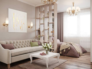 ЖК «Верхние Поля», Студия дизайна "INTSTYLE" Студия дизайна 'INTSTYLE' Living room Wood White