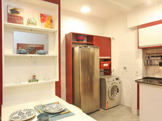 Apartamento - Centro, Célia Orlandi por Ato em Arte Célia Orlandi por Ato em Arte Small kitchens Red