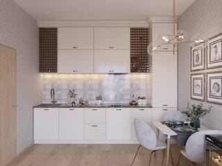 ЖК «Черняховского-19», Студия дизайна "INTSTYLE" Студия дизайна 'INTSTYLE' Kitchen لکڑی Wood effect