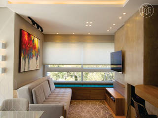 Apartamento Airbnb, Daniela Manosso Bampi - Arquitetura Inteligente Daniela Manosso Bampi - Arquitetura Inteligente Modern living room