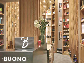 Enoteca e boutique Gastronomica "Buono", Arnia Architetture Arnia Architetture Espacios comerciales Madera Acabado en madera