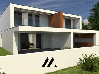 1909CVQ - Habitação Unifamiliar , MIMART | ARQUITETURA - ENGENHARIA - DESIGN MIMART | ARQUITETURA - ENGENHARIA - DESIGN モダンな 家