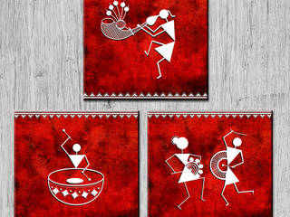 Warli Painting / Warli Art, WallMantra WallMantra غرفة المعيشة خشب Wood effect