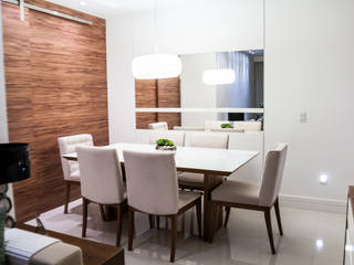 Apartamento Jovem casal, Elaine Generoso Elaine Generoso Modern dining room Wood Wood effect