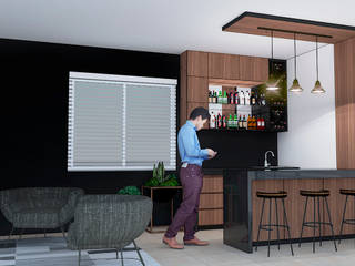 Bar residencia, IDEAS EN MADERA IDEAS EN MADERA Modern style media rooms