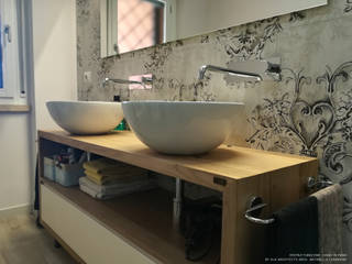 Ristrutturazione Bagno Padronale, "Chiavi in Mano", Sermoneta Scalo, LT, A+A Architects, Arch. Antonella Ciavardini A+A Architects, Arch. Antonella Ciavardini Modern Bathroom Ceramic