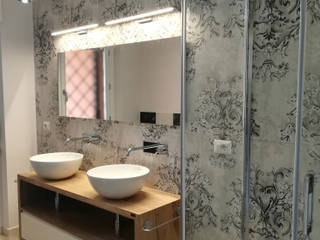 Ristrutturazione Bagno Padronale, "Chiavi in Mano", Sermoneta Scalo, LT, A+A Architects, Arch. Antonella Ciavardini A+A Architects, Arch. Antonella Ciavardini Modern Bathroom Ceramic