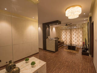 Luxury 3 BHK Interiors at Mantri Serene in Chennai, Aikaa Designs Aikaa Designs Modern living room