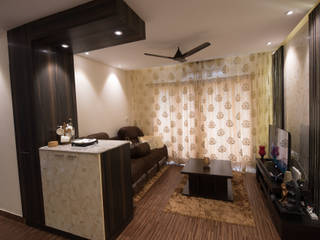 Luxury 3 BHK Interiors at Mantri Serene in Chennai, Aikaa Designs Aikaa Designs Moderne Wohnzimmer