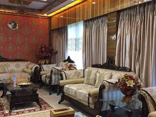 Orchard Ghatkopar Project, Six Elms Interiors Six Elms Interiors Asian style living room