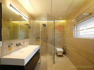 Restrooms should make a statement , Skketchboard Insol LLP Skketchboard Insol LLP Modern bathroom