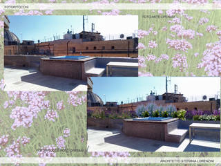Terrazza privata nel centro di Roma, Stefania Lorenzini garden designer Stefania Lorenzini garden designer Terrace