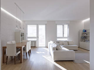 BEIGE IS THE NEW WHITE, GruppoTre Architetti GruppoTre Architetti غرفة المعيشة