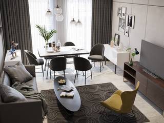 Living Room , KRDS - Khaled Rezk Design Studio KRDS - Khaled Rezk Design Studio Гостиная в стиле модерн