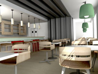 Diseño de local comercial destinado a cafetería, eCa studio eCa studio Minimalist living room MDF