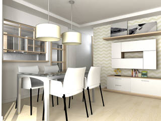 Diseño de Vivienda unifamiliar, eCa studio eCa studio Minimalist dining room Wood-Plastic Composite