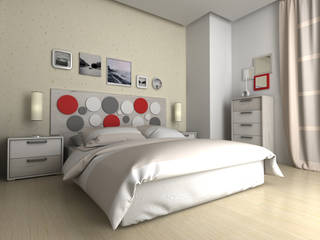 Diseño de Vivienda unifamiliar, eCa studio eCa studio Small bedroom Plywood