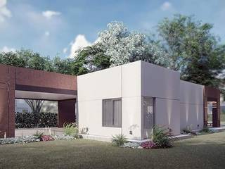 Vivienda 179.84 m2 , LGA CONSTRUCTORA LGA CONSTRUCTORA منزل عائلي صغير ألمنيوم/ زنك