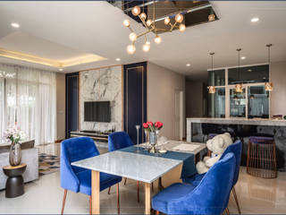 เรียบง่าย ลงตัว @วรารมย์ พรีเมี่ยม จตุโชติ, BAANSOOK Design & Living Co., Ltd. BAANSOOK Design & Living Co., Ltd. Modern dining room