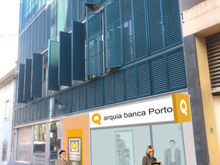 Menção Honrosa Concurso - Nova Agência Bancária Arquia Banca Porto , Cristina Emílio Arquitecta Cristina Emílio Arquitecta مكتب عمل أو دراسة