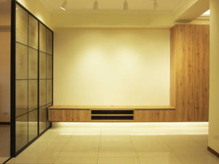 全室案例-台北市大同區-2, ISQ 質の木系統家具 ISQ 質の木系統家具 غرفة المعيشة